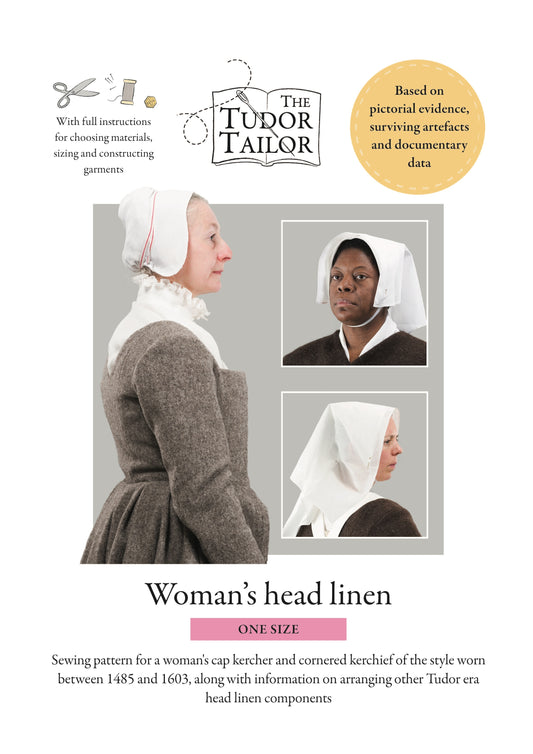 Pattern for Tudor woman’s head linen