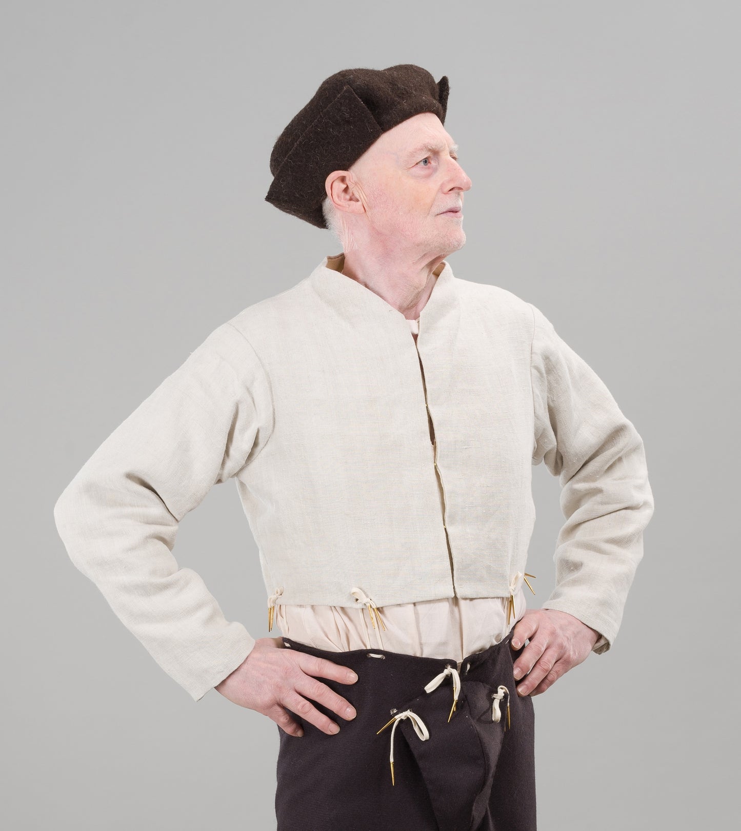 Finished garment - Man's early to mid-century canvas doublet as featured in The Typical Tudor