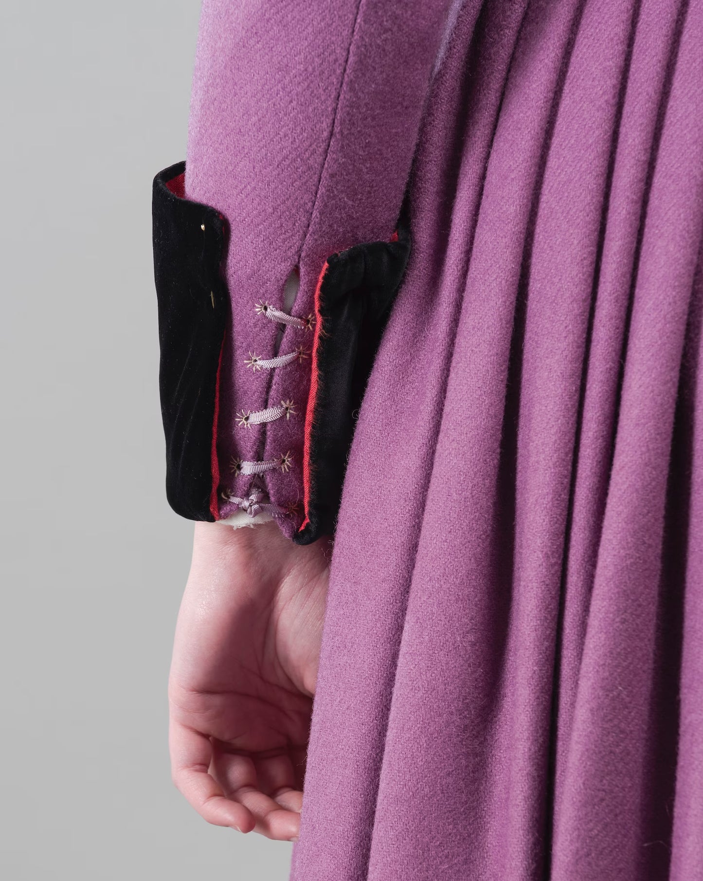 Finished garment - Violet wool round gown as featured in The Typical Tudor