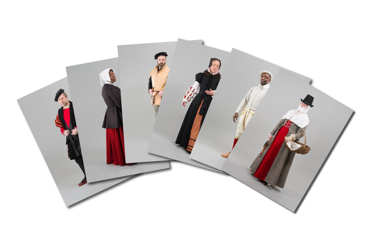 Set of six Typical Tudor postcards