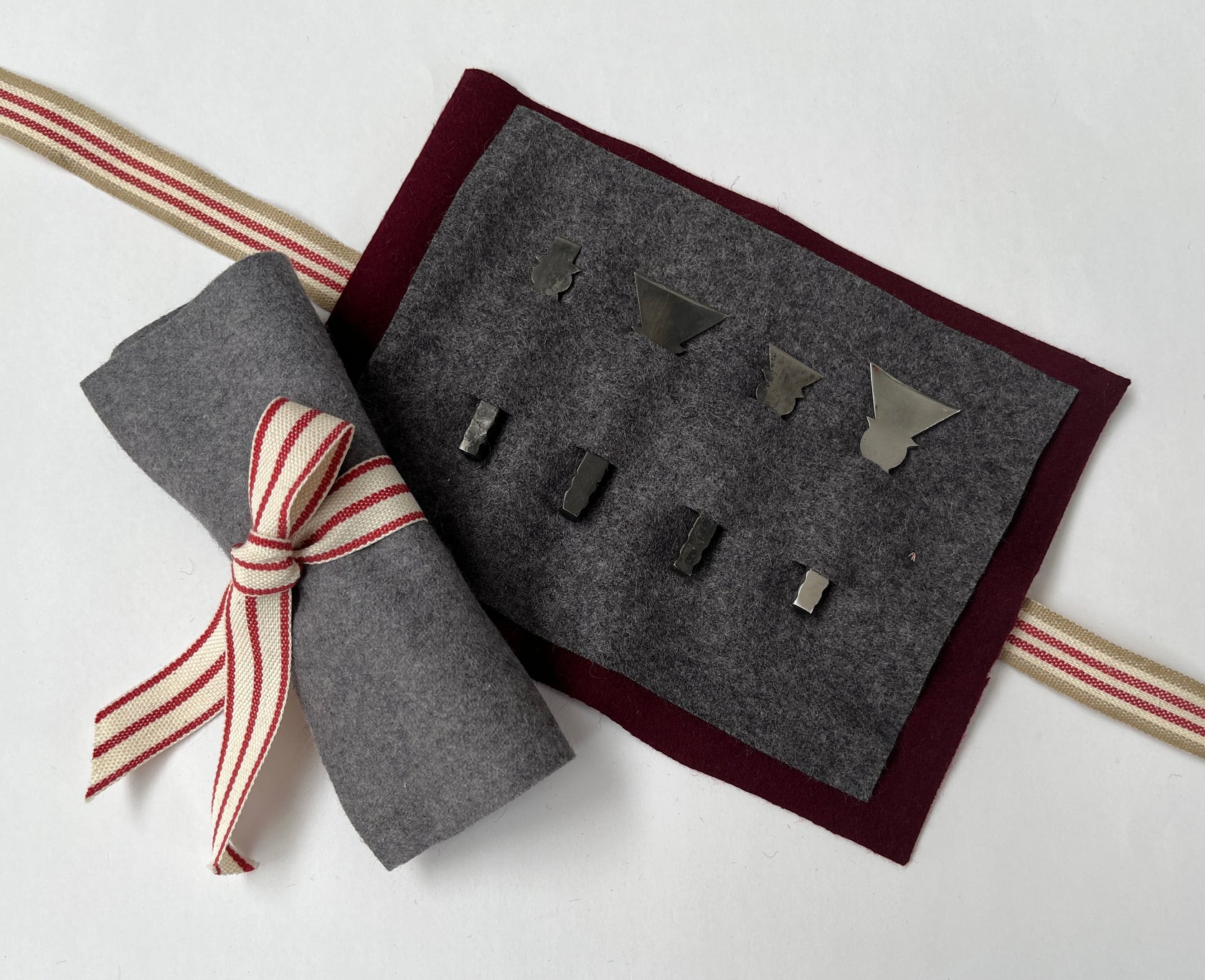 Printing (or stamping) tool set for Tudor style 16th century textile embossing