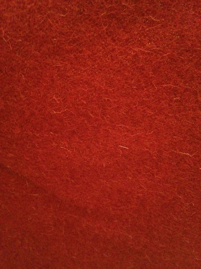 Red Tudor style woollen 'frizado' cloth - fabric sold by the half yard