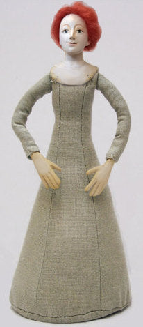 Kit for a Tudor style woman doll with auburn or red hair