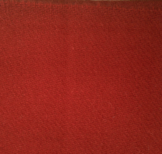 Madder red Tudor style woollen 2/2 twill cloth - fabric sold by the half yard