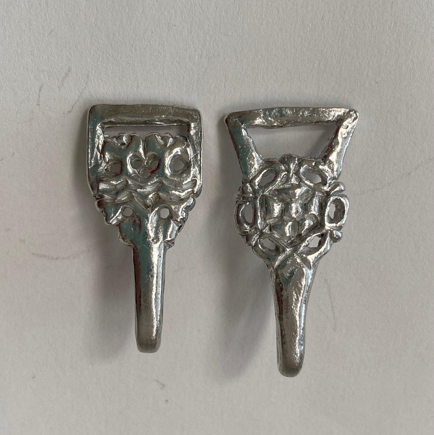 Tudor style pewter hooks (known as dress hooks) sold singly or with ribbon girdle for Renaissance or Elizabethan reenactment or fancy dress