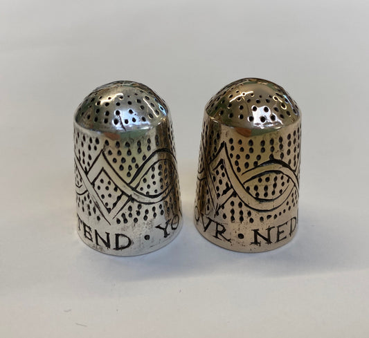 Replica Tudor thimble in solid silver or brass, Tudor Tailor exclusive