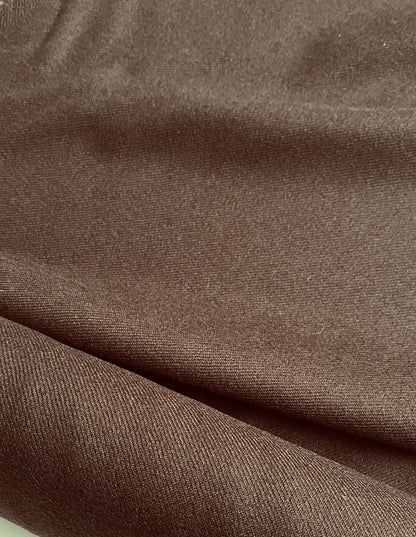 Chocolate brown Tudor style worsted wool cloth - fabric sold by the half yard