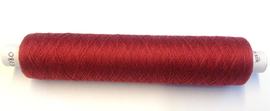 Tudor style silk thread for Renaissance or Elizabethan reenactment or embroidery - deep red