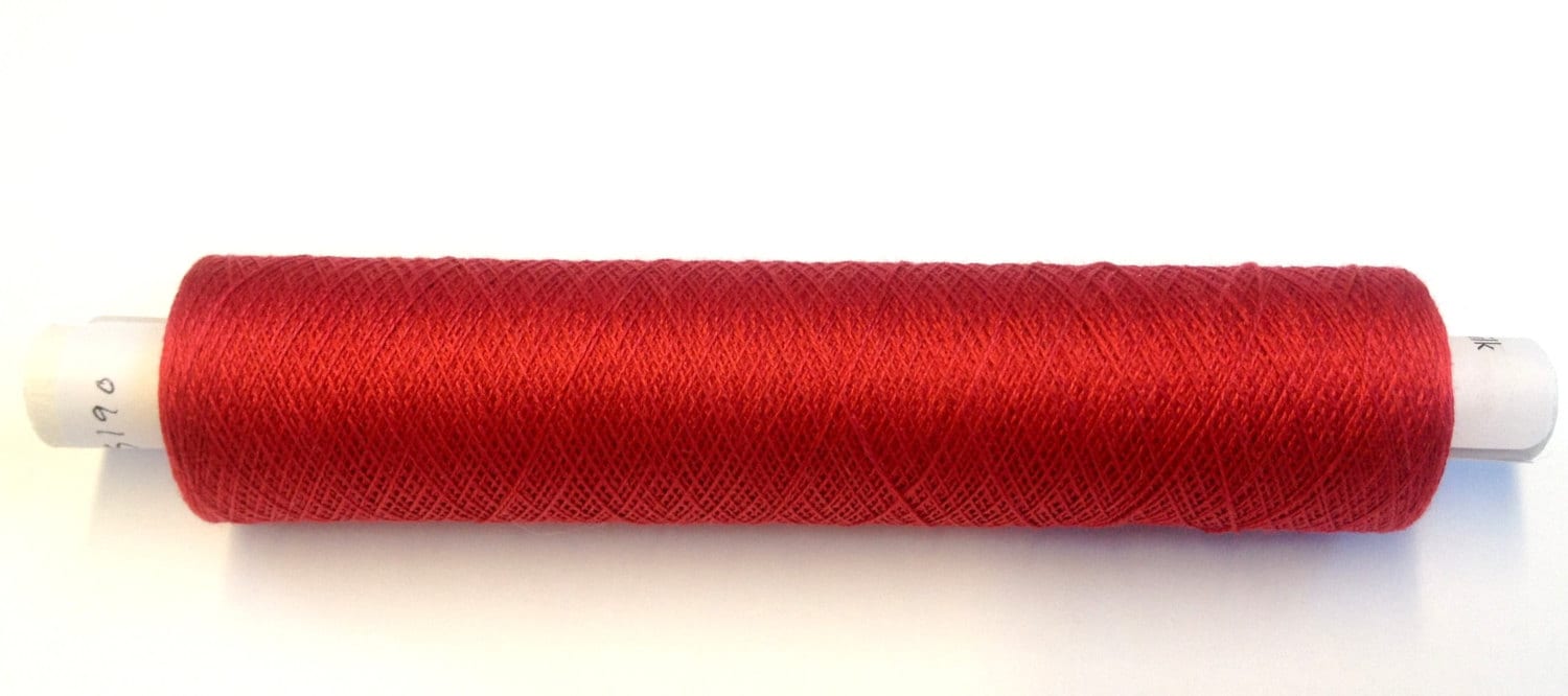Bright red Tudor style silk thread for Renaissance or Elizabethan reen ...