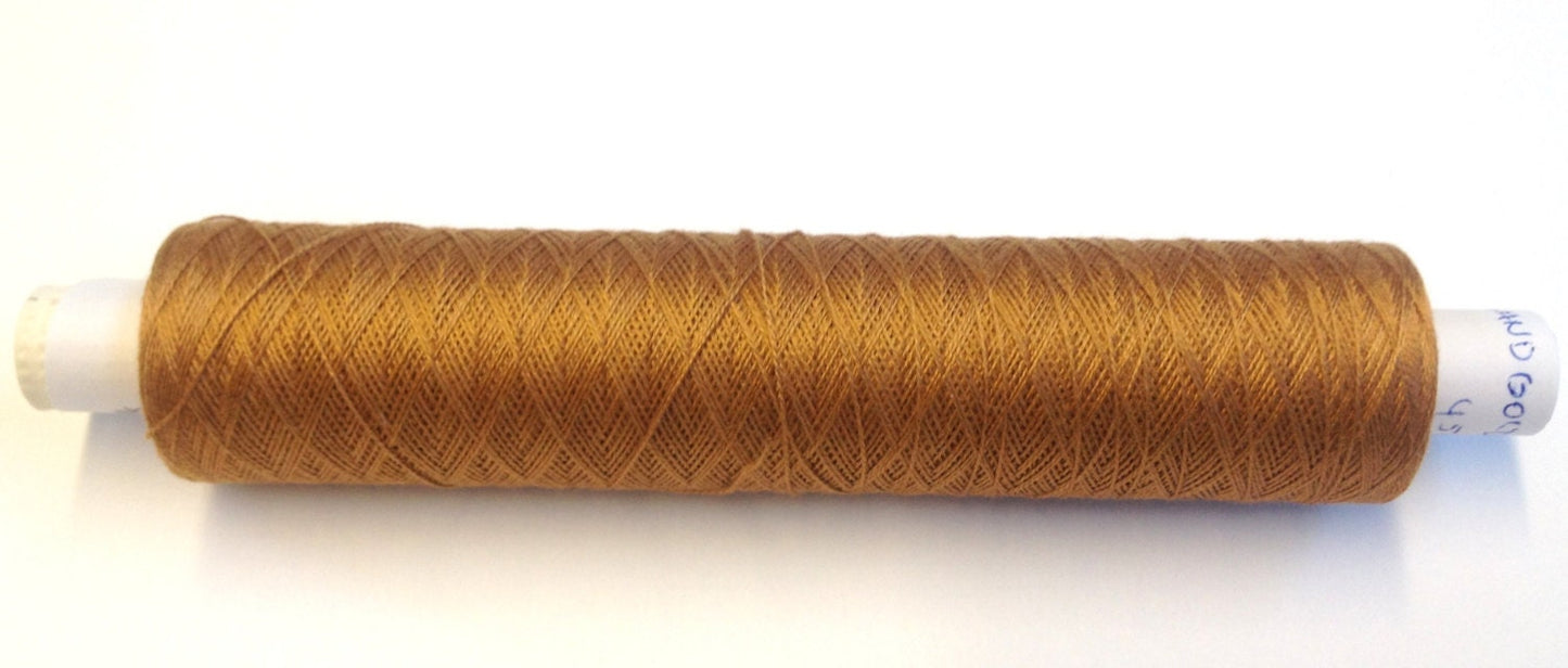 Tawny/sand gold/light brown Tudor style silk thread for Renaissance or Elizabethan reenactment or embroidery