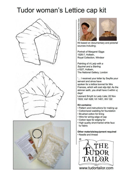 Kit for a Tudor woman's lettice cap